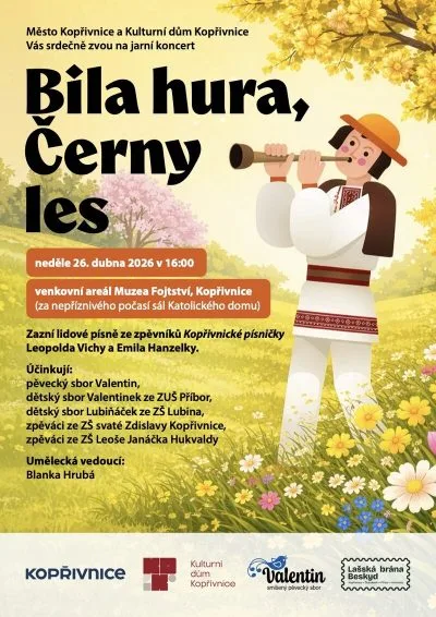 Plakát: Jarní koncert Bila hura, Černy les (2/4; Kopřivnice)